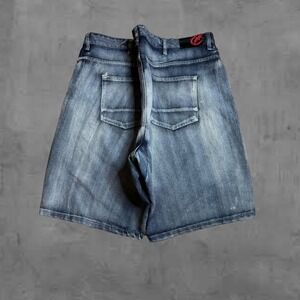 ECKO UNLTD Men's Blue Denim Jean Shorts Relaxed Fit Size 36